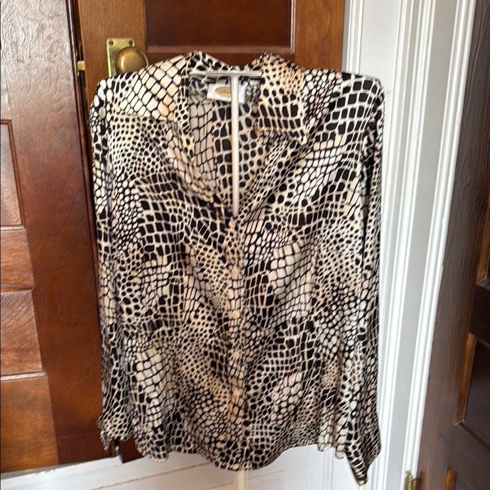 Talbots Animal print silk and Lycra Blouse - worn a few times- excellent shape